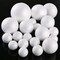 20 Pieces 5 Sizes White Foam Balls Polystyrene Craft Balls Art Decoration Foam Balls for Art, Craft, Household, School Projects and Party Decoration